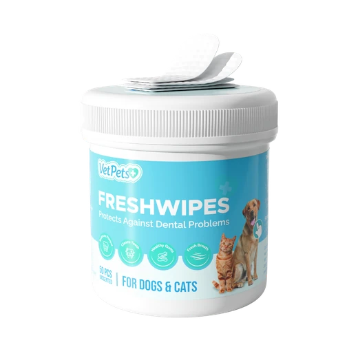 FreshWipes container with textured finger sleeves
